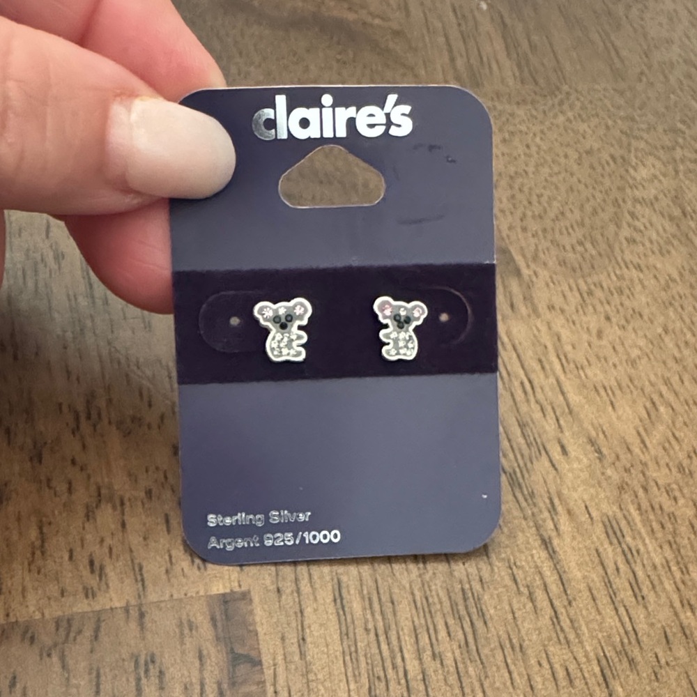 Claire's Silver Koala Stud Earrings